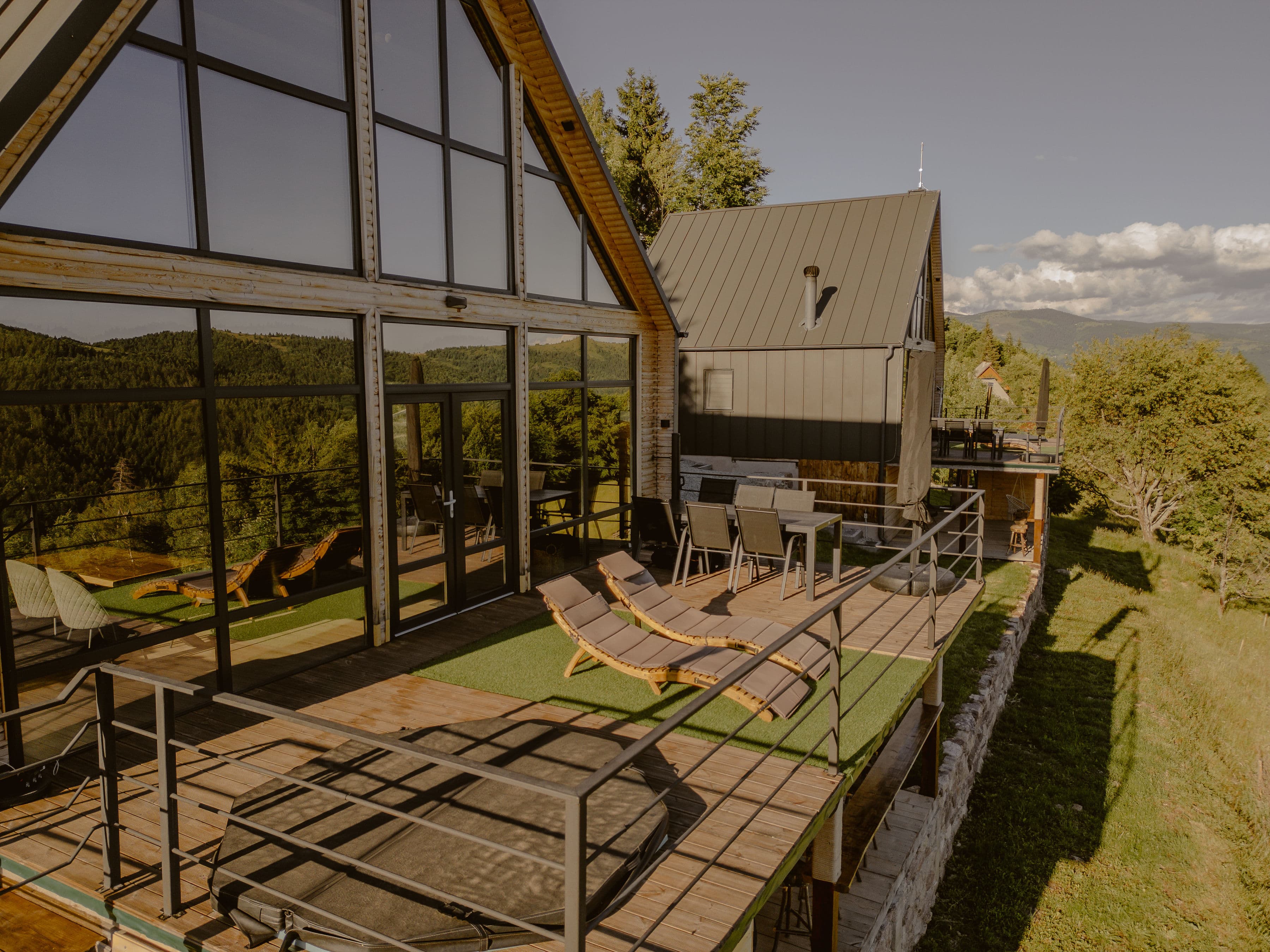 Front view of chalet